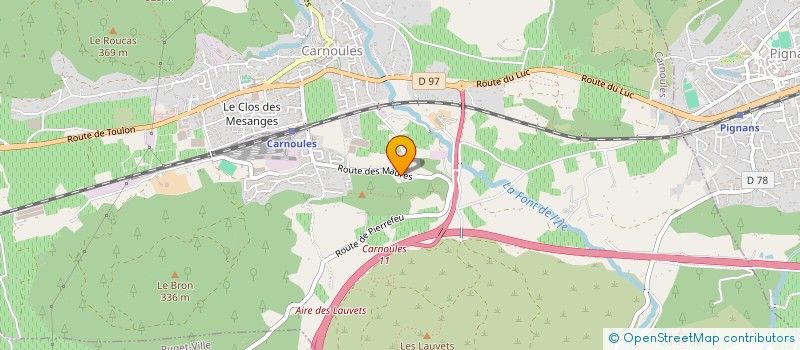 localisation de l'entreprise D'OR ET DE PIGMENTS à CARNOULES