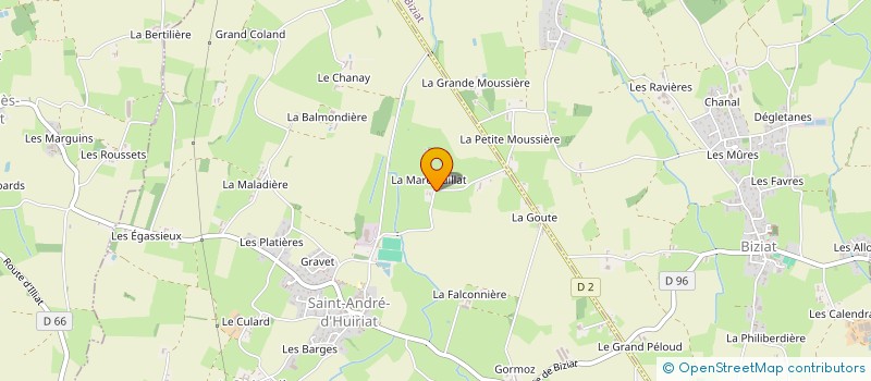 localisation de l'entreprise D'ORGEMONT  SAINT-ANDRE-D'HUIRIAT