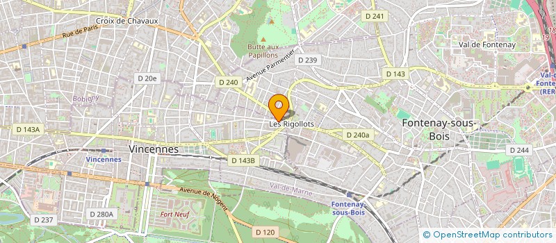 localisation de l'entreprise D.P à VINCENNES