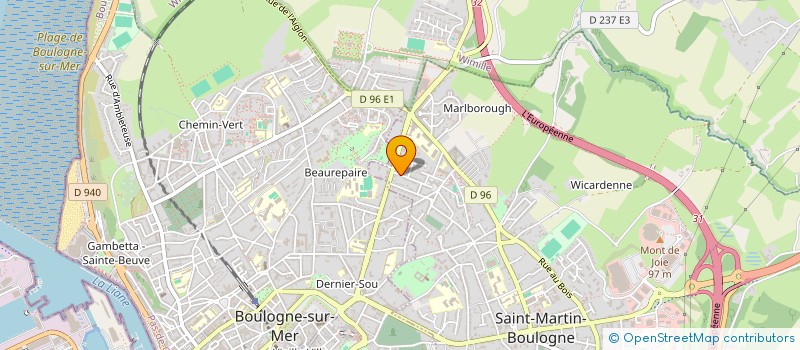 localisation de l'entreprise D.P. AUDIT ET CONSEIL à SAINT-MARTIN-BOULOGNE