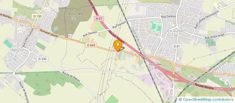localisation de l'entreprise D. P. CONSTRUCTIONS  ESCAUDAIN