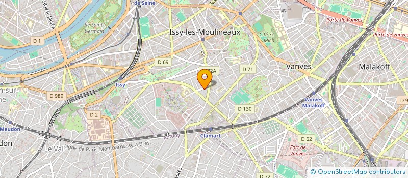 localisation de l'entreprise D.P.E SUITE 2 à ISSY-LES-MOULINEAUX