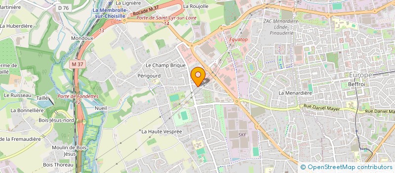 localisation de l'entreprise D.P. FLUIDES à SAINT-CYR-SUR-LOIRE