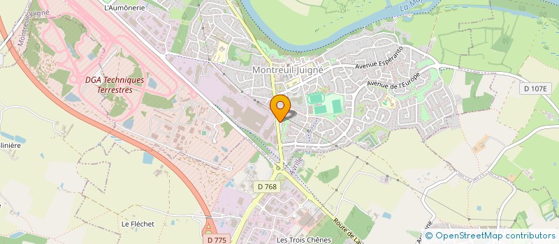 localisation de l'entreprise D.P. FORMATION  MONTREUIL-JUIGNE