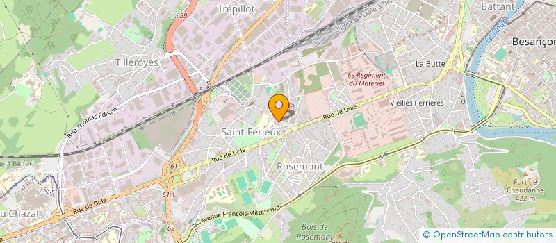 localisation de l'entreprise D&P GREEN  BESANCON