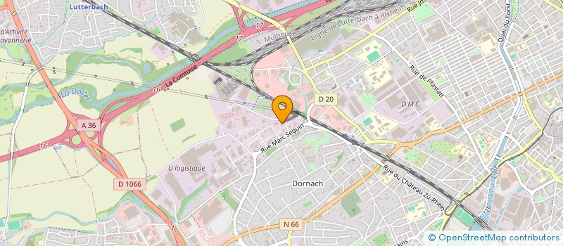 localisation de l'entreprise D.P.I.  MULHOUSE