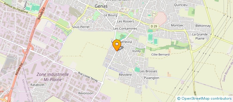 localisation de l'entreprise D.P.I  GENAS