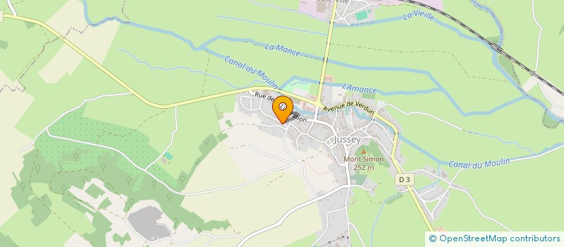 localisation de l'entreprise D.P.I.  JUSSEY