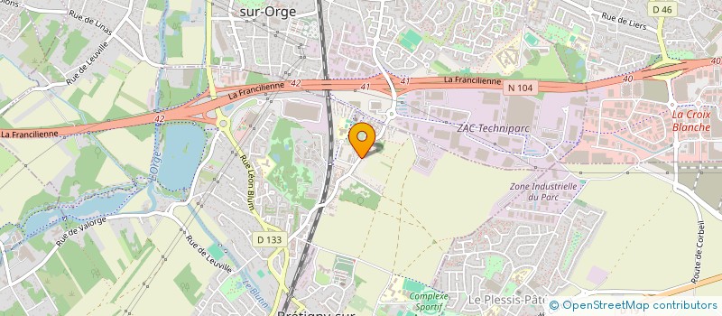 localisation de l'entreprise D.P.I à BRETIGNY-SUR-ORGE