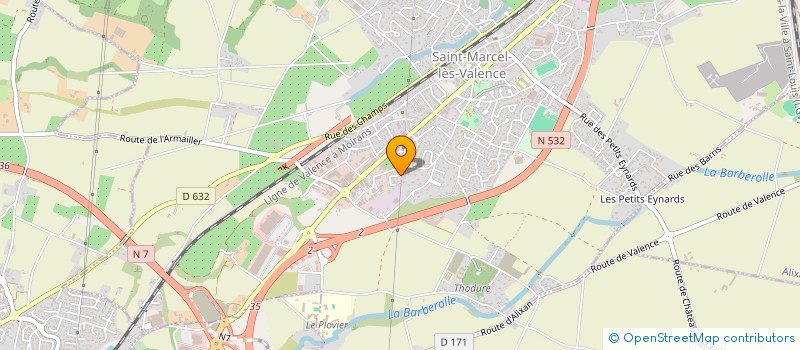 localisation de l'entreprise D.P.I.  SAINT-MARCEL-LES-VALENCE