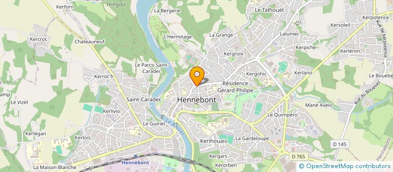 localisation de l'entreprise D.P. INFORMATIQUE  HENNEBONT