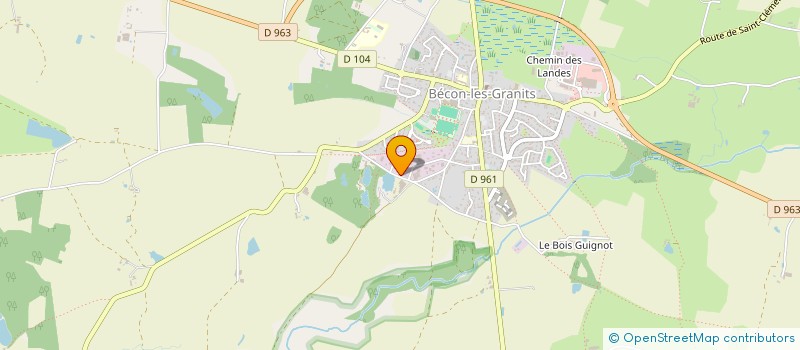 localisation de l'entreprise D.P.L.I  BECON-LES-GRANITS