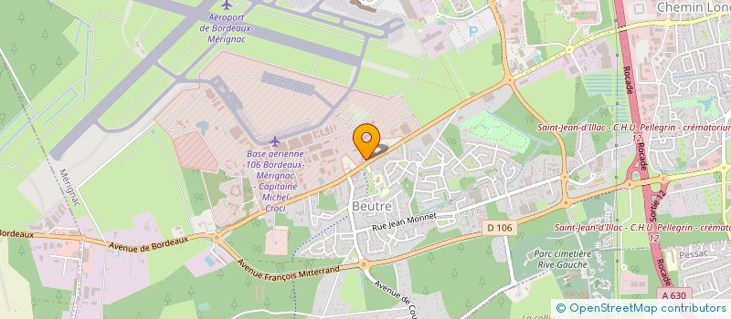 localisation de l'entreprise D.P.M. à MERIGNAC