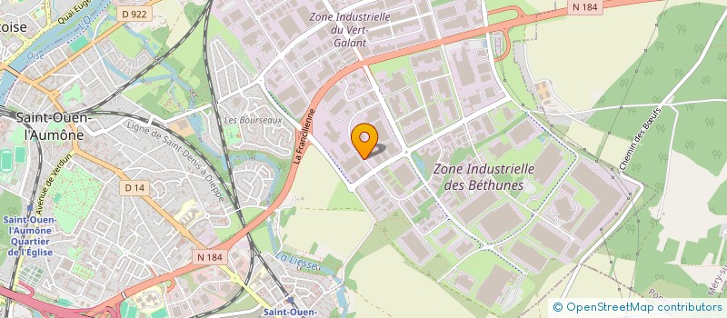 localisation de l'entreprise D.P.M.A.  PONTOISE