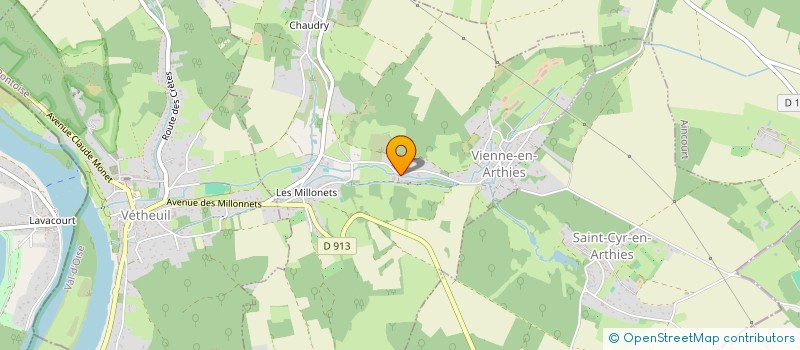 localisation de l'entreprise D.P.P.I.  VIENNE-EN-ARTHIES