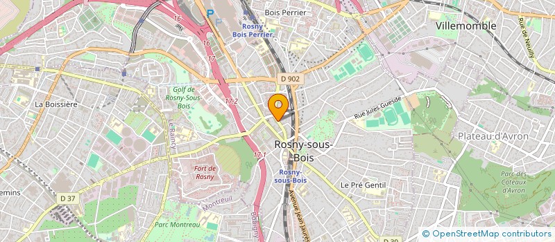 localisation de l'entreprise D.P.S. à ROSNY-SOUS-BOIS