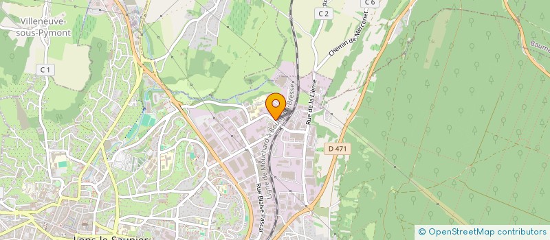localisation de l'entreprise D.P.V. GUETTE à LONS-LE-SAUNIER