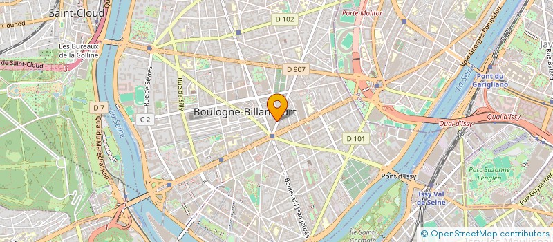 localisation de l'entreprise D P & V H à BOULOGNE-BILLANCOURT