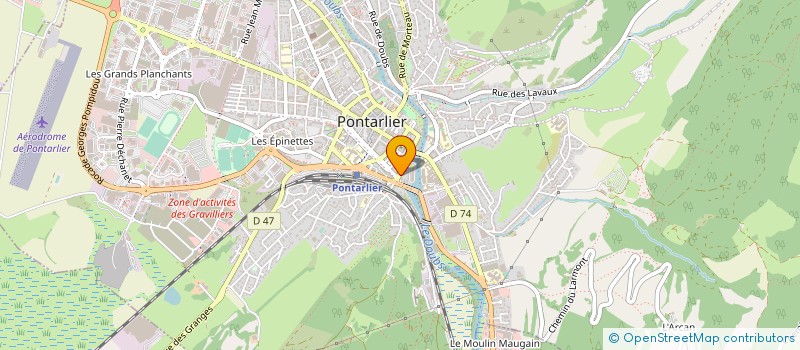 localisation de l'entreprise D. PACCARD à PONTARLIER
