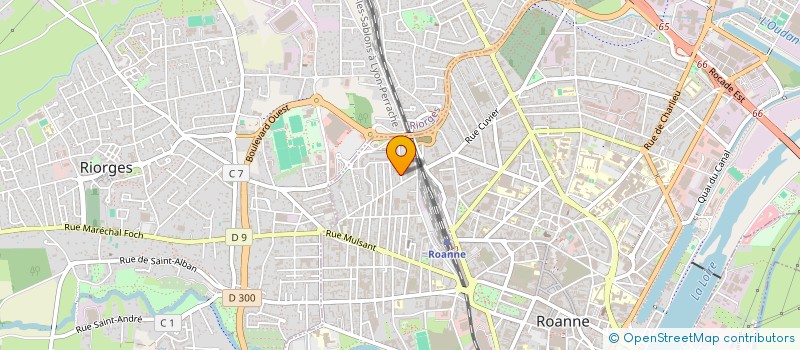 localisation de l'entreprise D.PANGOT à ROANNE