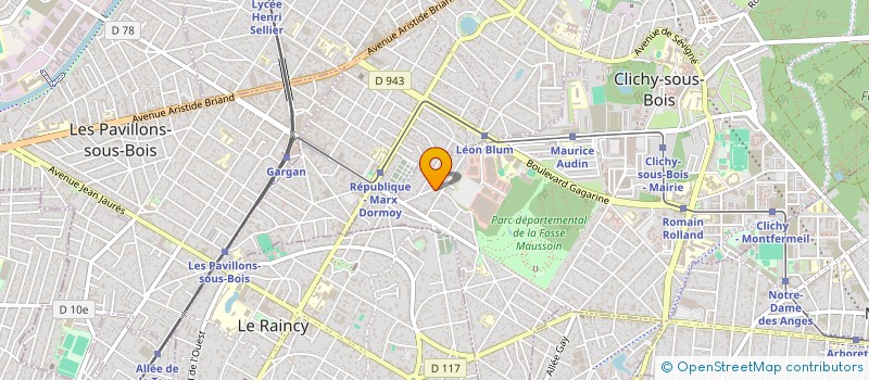 localisation de l'entreprise D PRO à CLICHY-SOUS-BOIS