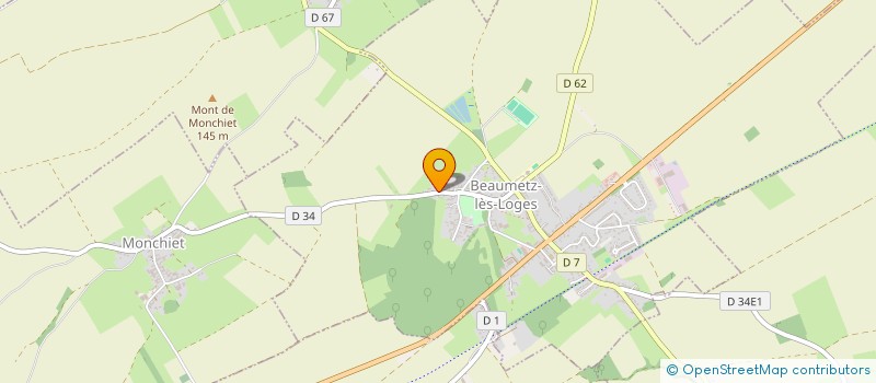 localisation de l'entreprise D.R.A.  BEAUMETZ-LES-LOGES