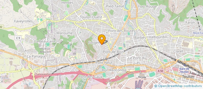 localisation de l'entreprise D.R.D.L.  TOULON