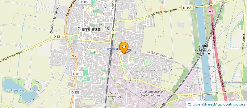 localisation de l'entreprise D/R IMMO à PIERRELATTE