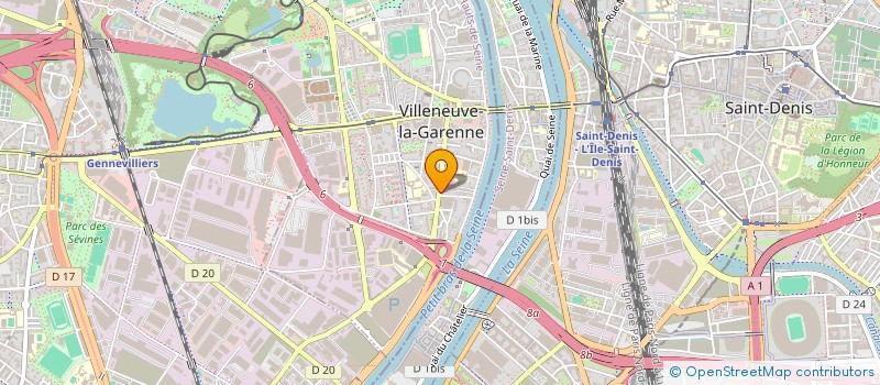 localisation de l'entreprise D.R.M à VILLENEUVE-LA-GARENNE