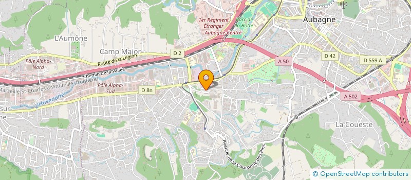 localisation de l'entreprise D.R MACONNERIE à AUBAGNE