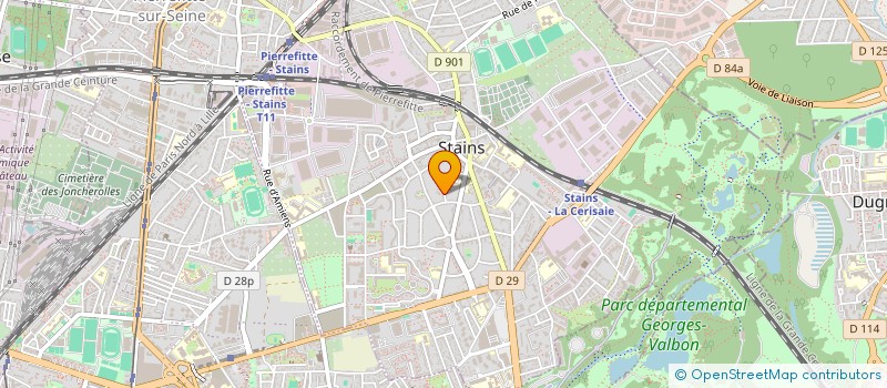 localisation de l'entreprise D.R.N  STAINS