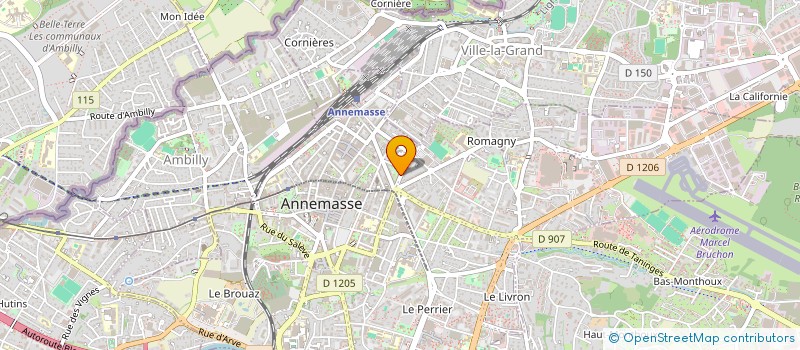 localisation de l'entreprise D.R.N INVEST à ANNEMASSE