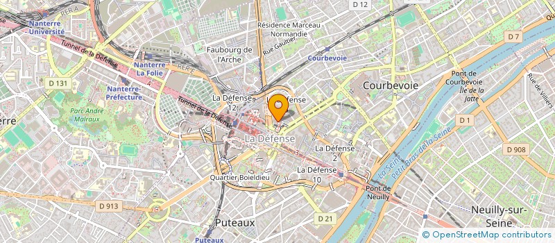 localisation de l'entreprise D R S  COURBEVOIE