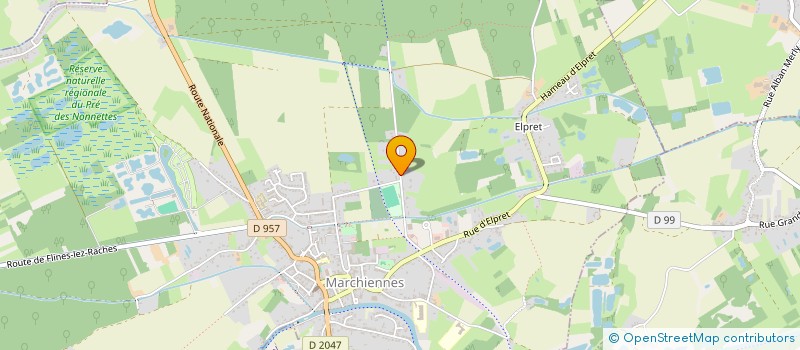 localisation de l'entreprise D+ROBINETTERIE à MARCHIENNES