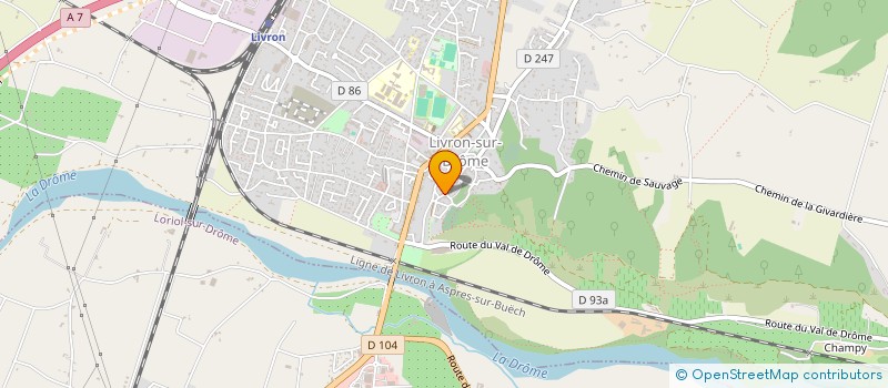 localisation de l'entreprise D'ROLES 2  MAMANS  LIVRON-SUR-DROME