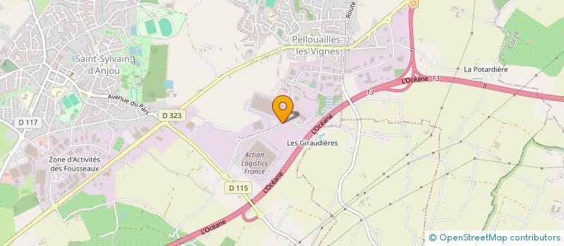 localisation de l'entreprise D.S.A.  VERRIERES-EN-ANJOU
