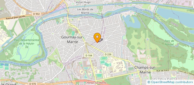 localisation de l'entreprise D.S.A. BAT à CHAMPS-SUR-MARNE