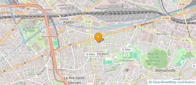 localisation de l'entreprise D.S.A. BATIMENT  PANTIN