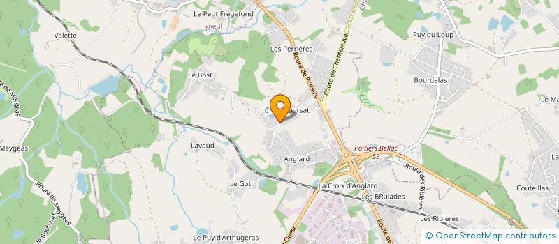 localisation de l'entreprise D.S. CARRELAGE à COUZEIX