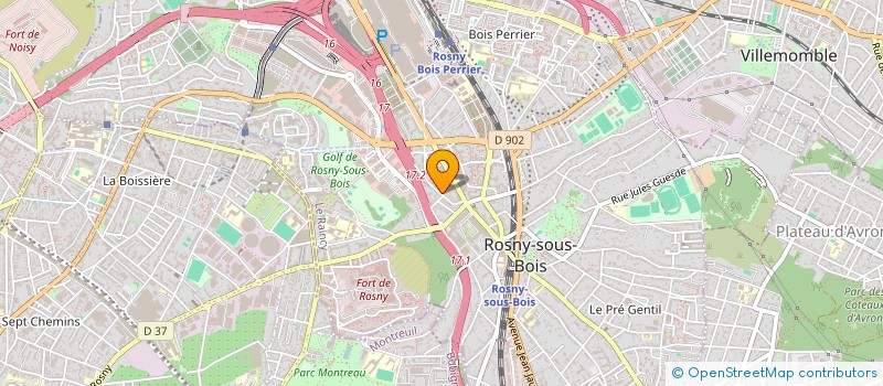 localisation de l'entreprise D S F PRIMEURS à ROSNY-SOUS-BOIS