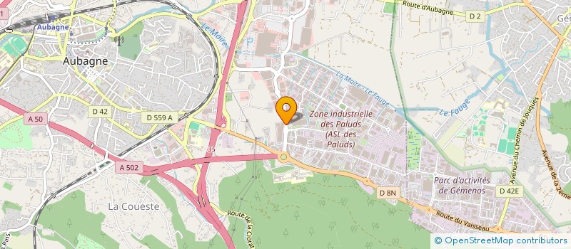 localisation de l'entreprise D.S.I. à AUBAGNE