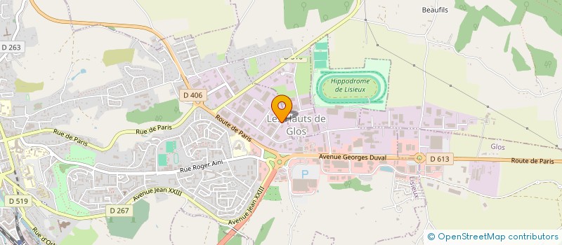 localisation de l'entreprise D.S.I. DISTRIBUTION à LISIEUX