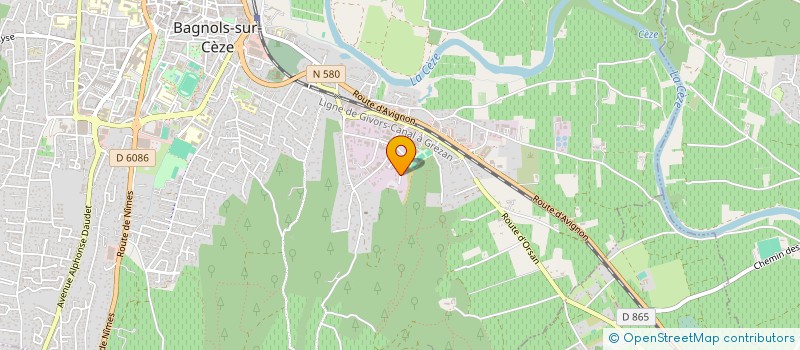 localisation de l'entreprise D&S INGENIERIE à BAGNOLS-SUR-CEZE