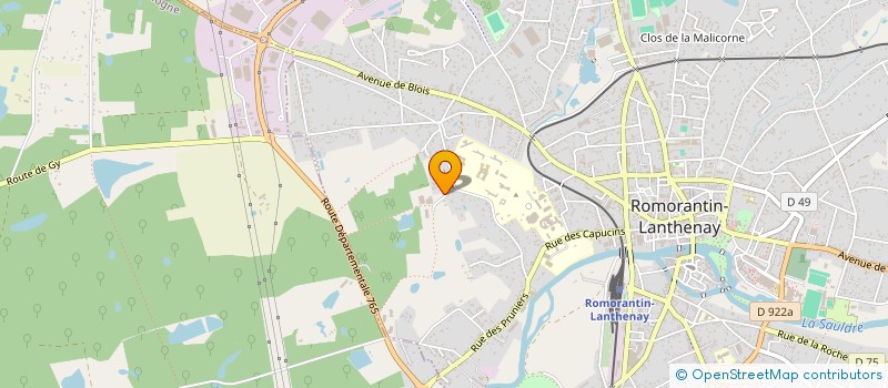 localisation de l'entreprise D.S. LIGNEAU HORTICULTURE  ROMORANTIN-LANTHENAY