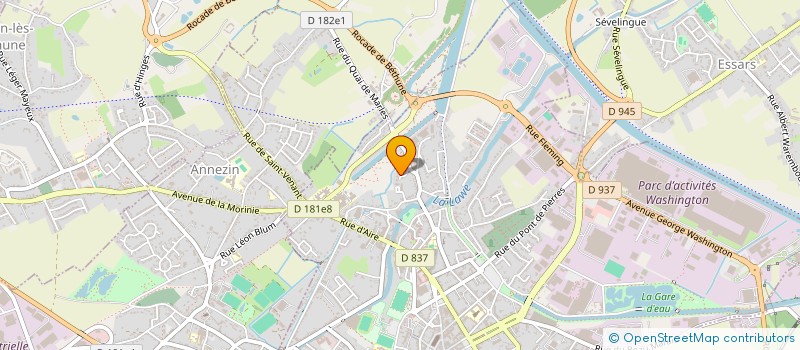 localisation de l'entreprise D.S.M.  BETHUNE