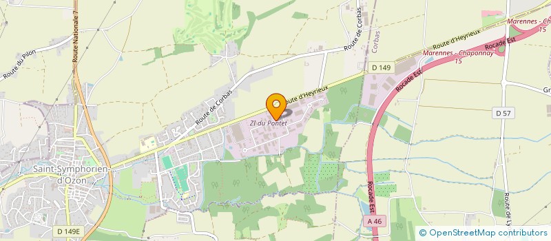 localisation de l'entreprise D S M ELECTRICITE  SAINT-SYMPHORIEN-D'OZON