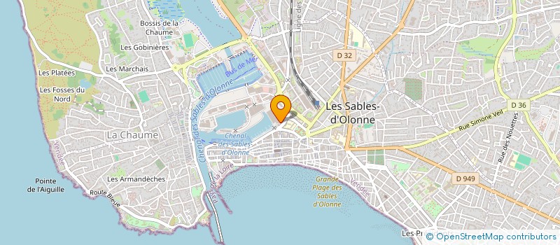 localisation de l'entreprise D.S OCEAN à LES SABLES D'OLONNE