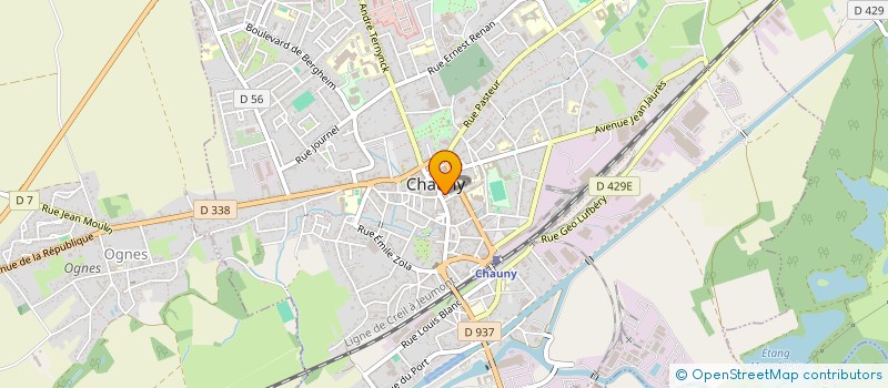 localisation de l'entreprise D.S. STOCK à CHAUNY