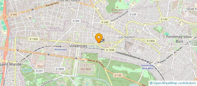 localisation de l'entreprise D.S.T. à VINCENNES