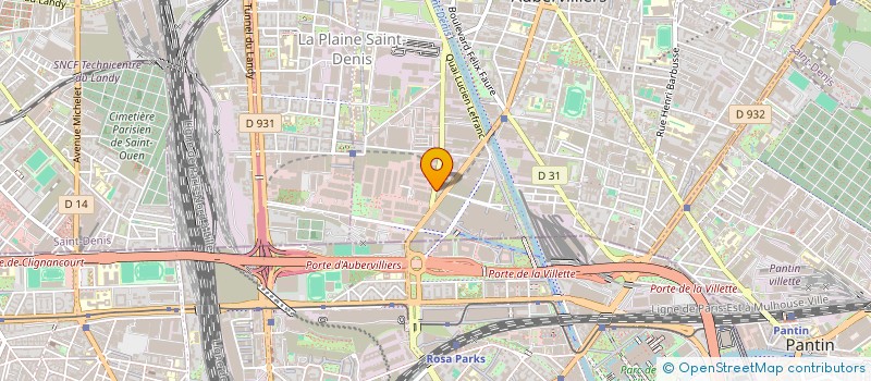 localisation de l'entreprise D.S.V  AUBERVILLIERS